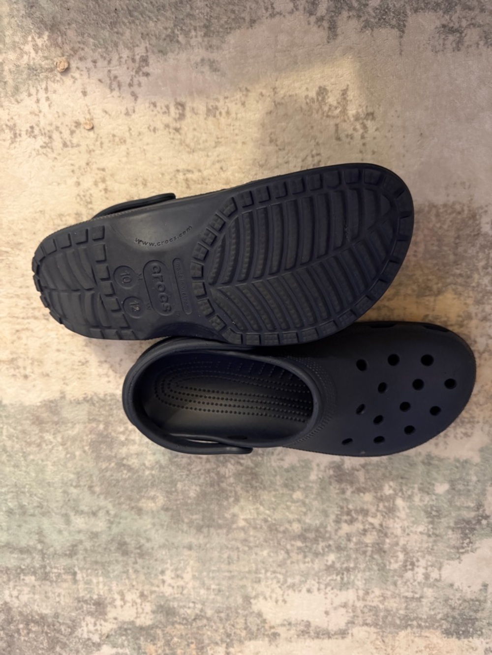 CROCS Navy Blue Classic Clog with Heel Strap - Picture 3 of 3